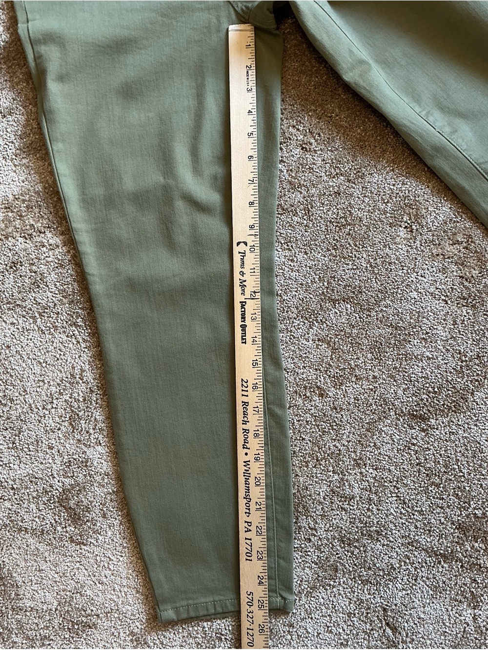 Talbots Flawless High Waist Cropped Jegging Olive Green $90 NWT 10 - Picture 5 of 6
